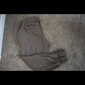 Converse zip ankle Olive khaki joggers